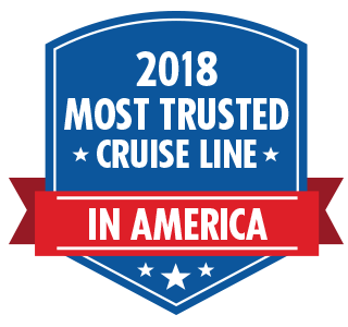2018 Most Trusted Cruise Line in America awards logo