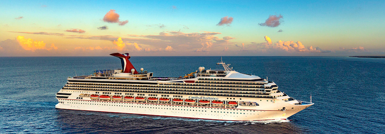 an aerial view of carnival radiance sailing the seas